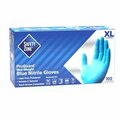 The Safety Zone Nitrile Disposable Gloves, 3.7 mil Palm, Nitrile, Powdered, XL, 100 PK, Blue SZNGNDRXL1M